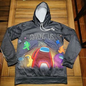 Innersloth Presents: Among Us LS Pullover Black Hoodie - Size Youth XL